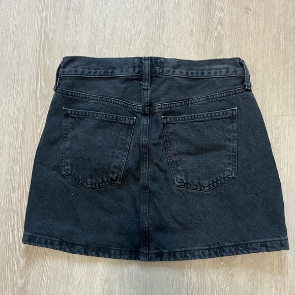 Agolde Liv Black Denim Mini Skirt - Picture 3 of 11